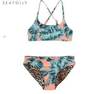 Seafolly girls reversible tankini size 8 new